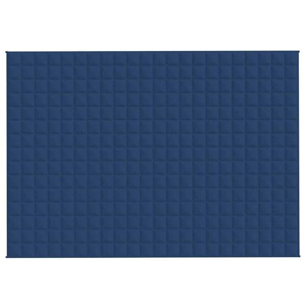 vidaXL Weighted Blanket Blue 155x220 cm 11 kg Fabric