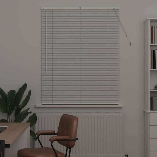 vidaXL Venetian Blinds Height Adjustable White 130 x 105 cm Aluminium
