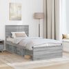 vidaXL Bed Frame Grey Sonoma 90 x 200 cm Engineered wood