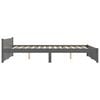 vidaXL Bed Frame without Mattress Grey Solid Wood 135x190 cm Double Double