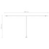 vidaXL Freestanding Manual Retractable Awning 600x350 cm Orange/Brown
