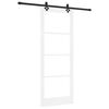 vidaXL Sliding Door ORKDAL White and Black 83 x 211 cm