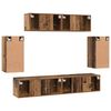 vidaXL TV Cabinet Set Wall-mounted 6 pcs Old Wood Engineered Wood