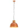 vidaXL Industrial Hanging Lamp Copper Round 50 cm E27 Solid Mango Wood