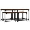 vidaXL Nesting Coffee Tables 3 pcs Smoked Oak Engineered Wood