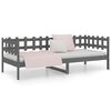 vidaXL Day Bed without Mattress Grey 80x200 cm Solid Wood Pine