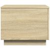 vidaXL Coffee Table with LED Lights Sonoma Oak 50x50x40 cm