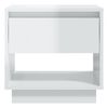 vidaXL Bedside Cabinet High Gloss White 45x34x44 cm Engineered Wood