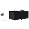 vidaXL Garden Planter 2 pcs Black Steel