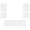 vidaXL 6 Piece TV Wall Units White Engineered Wood