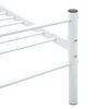 vidaXL Bed Frame without Mattress White Metal 140x200 cm