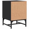 vidaXL Bedside Cabinet with Glass Door Black 35x37x50 cm