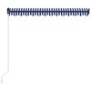 vidaXL Manual Retractable Awning 300x250 cm Blue and White