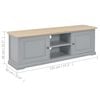 vidaXL TV Cabinet Grey 120x30x40 cm Wood