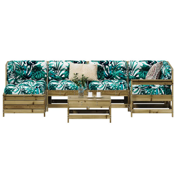 vidaXL 7 Piece Garden Sofa Set Impregnated Wood Pine