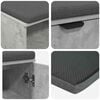 vidaXL Hall Bench with Cushion Plain Concrete Grey 100 x 38 x 46 cm