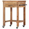 vidaXL Kitchen Trolley 58x58x89 cm Solid Acacia Wood