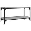 vidaXL TV Cabinet Grey Sonoma 80x33x41 cm Engineered Wood and Steel