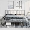 vidaXL Metal Bed Frame without Mattress with Headboard Black 193x203cm
