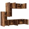 vidaXL TV Wall Unit Wall-mounted 5 pcs Old Wood Engineered Wood