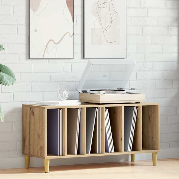 vidaXL Record Cabinet Artisan Oak 100x38x48 cm Engineered Wood