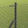 vidaXL Fence Post Grey 10 x 1.5 m (40 x 40 mm mesh) Steel and PVC