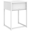 vidaXL Nightstand White 38x35x54 cm Steel