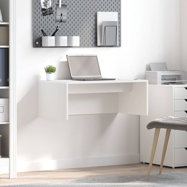 vidaXL Wall-Mounted Desk White 80 x 45 x 30 cm Engineered Wood