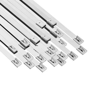 vidaXL Cable Tie 50 pcs 7.9 x 350 mm Silver