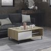 vidaXL Coffee Table White and Sonoma Oak 90x60x35 cm Engineered Wood