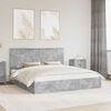 vidaXL Storage Bed Concrete Grey 200 x 200 cm Engineered Wood