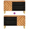 vidaXL TV Cabinet Brown and Black 80x31.5x46 cm Solid Wood Mango