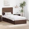 vidaXL Storage Bed with Drawer Brown Oak 90 x 200 cm Engineered Wood