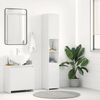 vidaXL Bathroom Cabinet High Gloss White 30x30x183.5 cm Engineered Wood