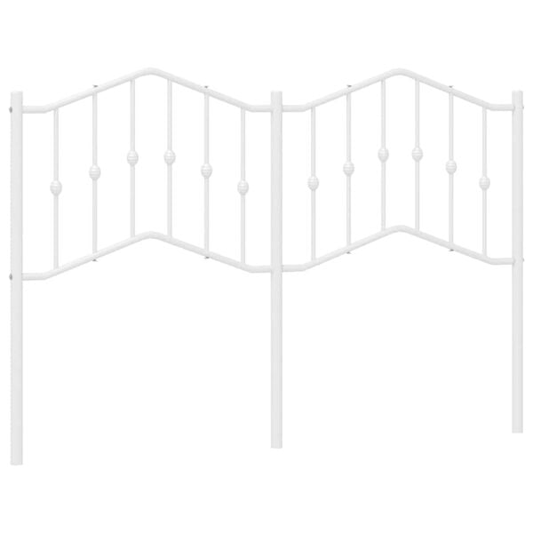 vidaXL Metal Replace Headboard White 150 cm