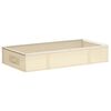 vidaXL Storage Box with Transparent Top Window Cream 100 x 50 x 18 cm