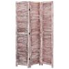 vidaXL 3-Panel Room Divider Brown 105x165 cm Wood