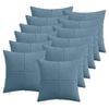 vidaXL Cushion Cover 12 pcs ALMELO Blue 40 x 40 cm Corduroy
