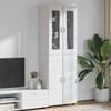 vidaXL Highboard with Shelf FLORIN High Gloss White 60 x 35 x 182 cm
