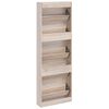 vidaXL Oak Look Wooden Shoe Cabinet with 5 Compartments