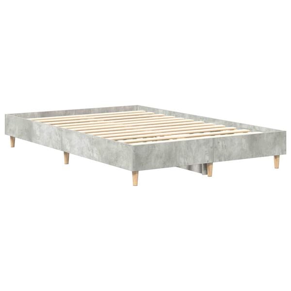 vidaXL Bed Frame Concrete Grey 193 x 123 x 25 cm Engineered Wood