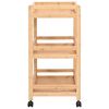 vidaXL Kitchen Trolley with Wheels Natural 46 x 38 x 76 cm Bamboo