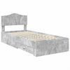 vidaXL Bed Frame with Drawer Concrete Grey 90 x 200 cm Engineered Wood