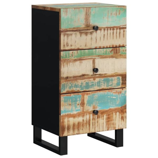 vidaXL Sideboard with 3 Drawers 40x33.5x75 cm Solid Wood Reclaimed