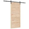 vidaXL Sliding Door Natural 90 x 208 cm Solid Pine Wood