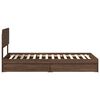 vidaXL Storage Bed with Drawer Brown Oak 90 x 200 cm Engineered Wood