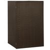 vidaXL Single Wheelie Bin Shed Poly Rattan 76x78x120 cm Brown