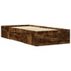 vidaXL Bed Frame without Mattress Smoked Oak 75x190 cm Small Single Engineered Wood