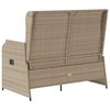 vidaXL Garden Bench Beige Poly Rattan