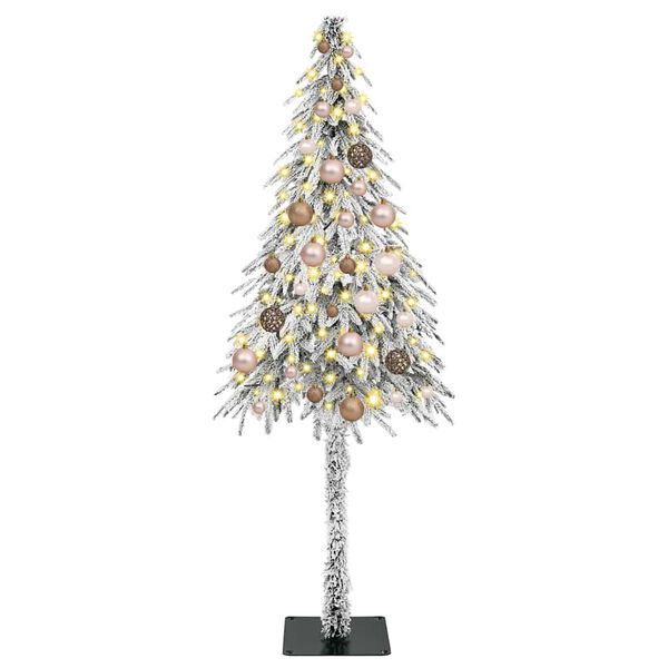 vidaXL Christmas Tree with 150 LEDs White 150 cm PE and Steel